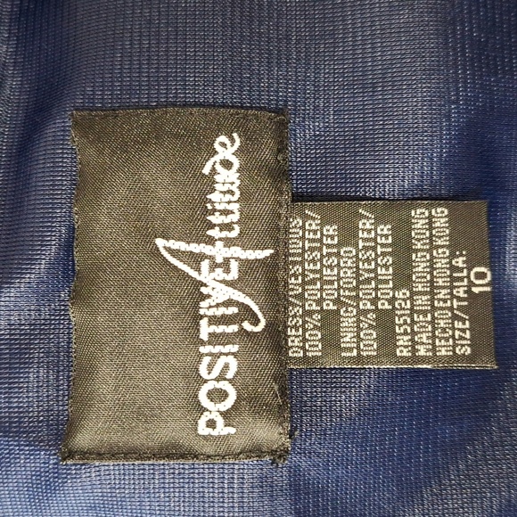 Positive Attitude Vintage Navy Blue Embroidered Beaded Fairy Maxi Dress Size 10 - Picture 11 of 12